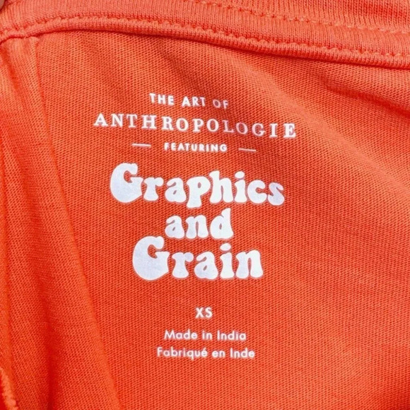 Anthropologie Womens Size Xsmall Graphics and  Grain Force of Nature Tee - Picture 6 of 12